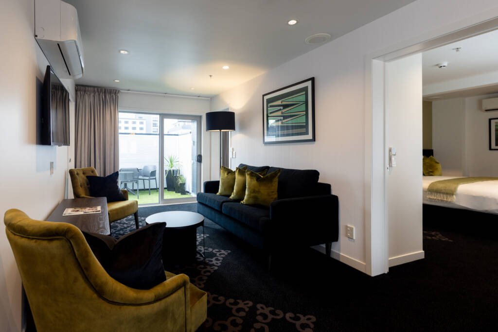 Lounge and dining area in the Three Bedroom Executive Loft at The Regent Rotorua