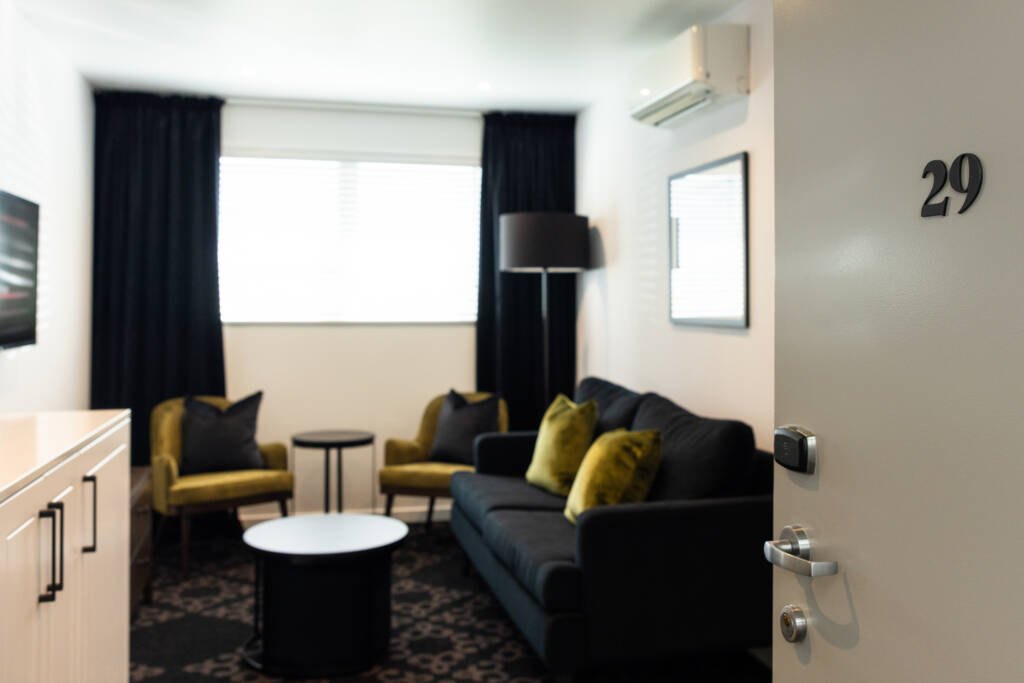 Spacious lounge in a Two Bedroom Executive Suite at The Regent Rotorua
