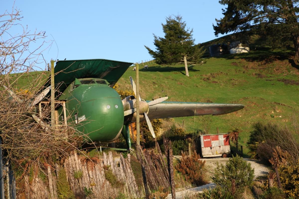 The Bristol Freighter plane motel at Woodlyn Park